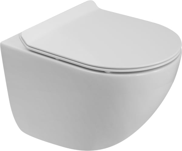 Унитаз подвесной BelBagno Amanda BB051CH-TOR-FC BB2111SC с микролифтом, безободковый, белый
