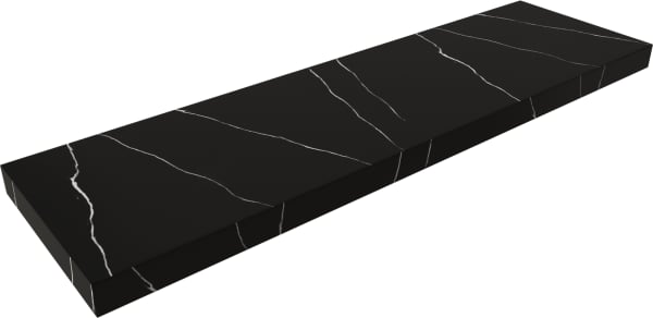 Столешница в ванную под раковину Armadi Art Flat Nero Marquina 160 с кронштейнами