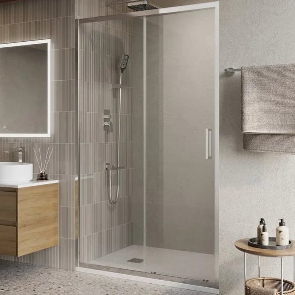 Душевая дверь в нишу BelBagno Luce BF-1-100-C-Cr профиль хром, стекло прозрачное
