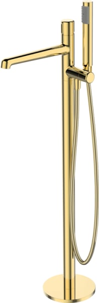 Напольный смеситель для ванны с душем BelBagno Uno FMT ORO, С ВНУТРЕННЕЙ ЧАСТЬЮ