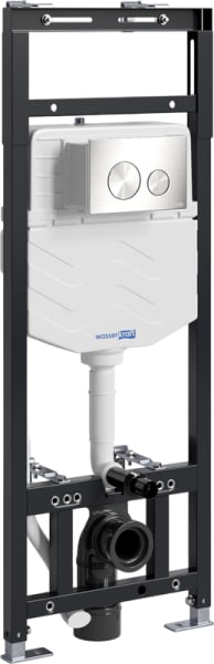 Система инсталляции для унитазов Wasserkraft Alme 15TLT.010.ME.BN02, с кнопкой смыва никель