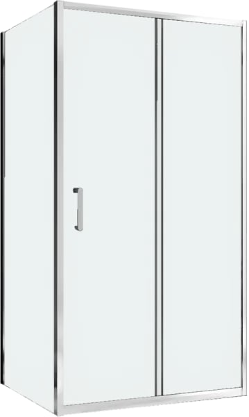 Душевой уголок Abber Schwarzer Diamant AG301205-S605 120x60, профиль хром, стекло прозрачное