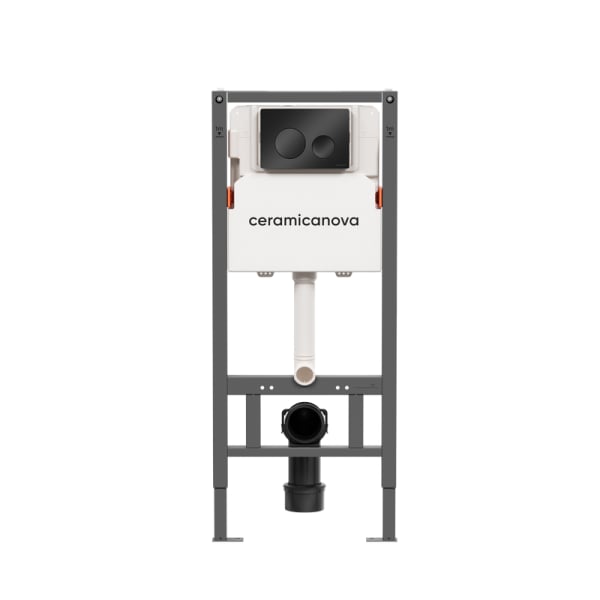 Система инсталляции для унитазов Ceramicanova Balance CN121001MB, кнопка Circle матовый черный