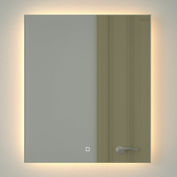 Зеркало Defesto Glow DF 2516S 60х70 с LED-подсветкой, 3000 K, сенсорный выключатель