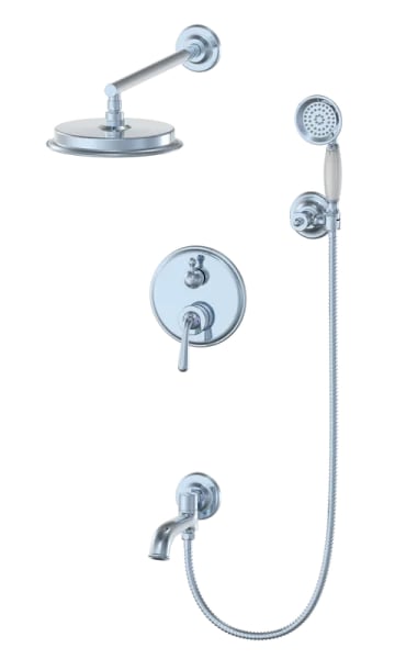 Душевой комплект Wonzon & Woghand WW-88939008-CR, С ВНУТРЕННЕЙ ЧАСТЬЮ, хром