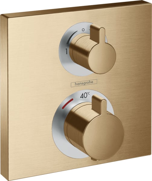 Термостатический смеситель встраиваемый Hansgrohe Ecostat Square 15714140, для душа, шлифованная бро
