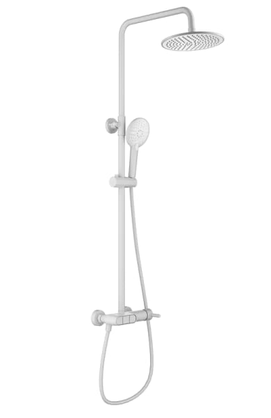 Душевая стойка Wonzon & Woghand MUSE Corno WW-A30653-MW, матовая белая