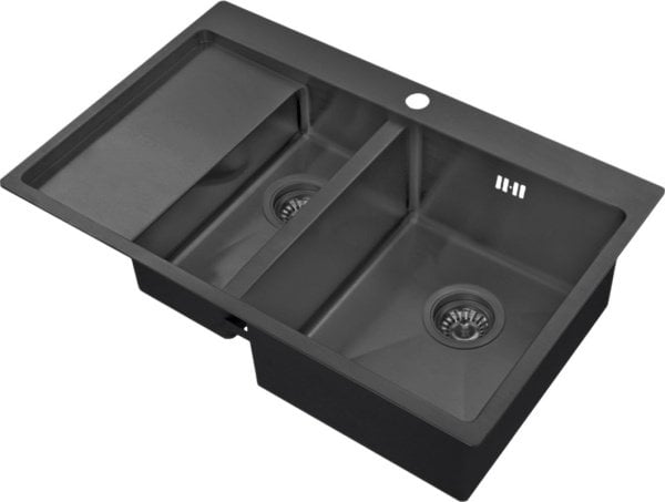 Мойка кухонная Zorg Inox PVD 5178-2-R grafit
