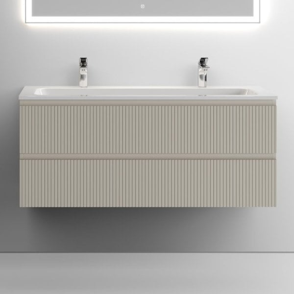 Тумба с раковиной Sancos Snob T 120 см, beige soft, раковина CN7016