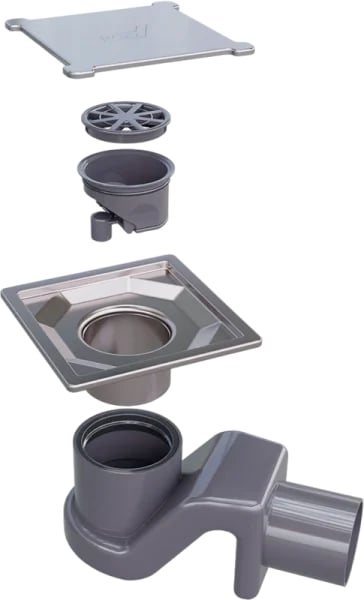 Душевой трап RGW Shower Drain SDR-13, 11х11 см, хром