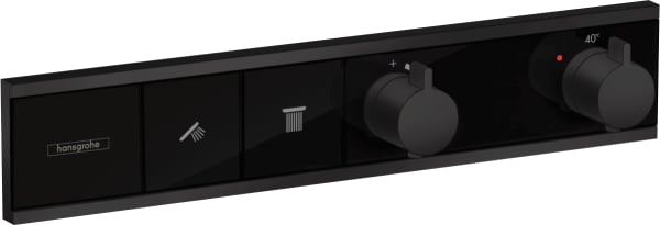 Термостатический смеситель встраиваемый Hansgrohe RainSelect 15380670, для душа, матовый черный