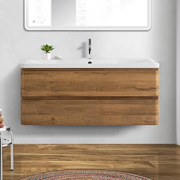Тумба под раковину без столешницы BelBagno Albano 120 подвесная, rovere rustico