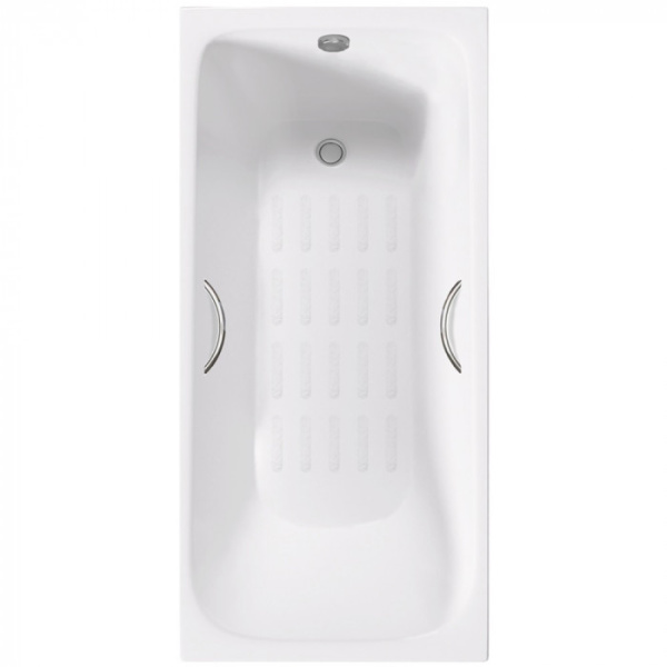 Чугунная ванна Delice Continental PLUS 170х75 см, с отверстиями для ручек, с антискользящим покрытие