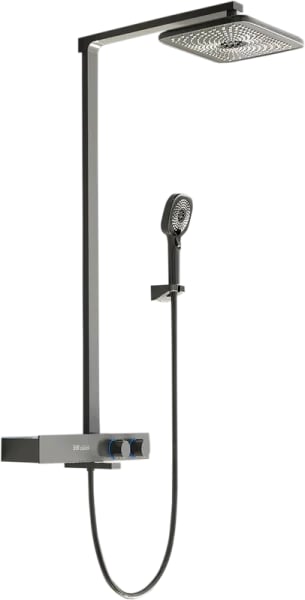 Душевая стойка Vincea Inspire VSFS-3I13TGM, с термостатом, вороненая сталь