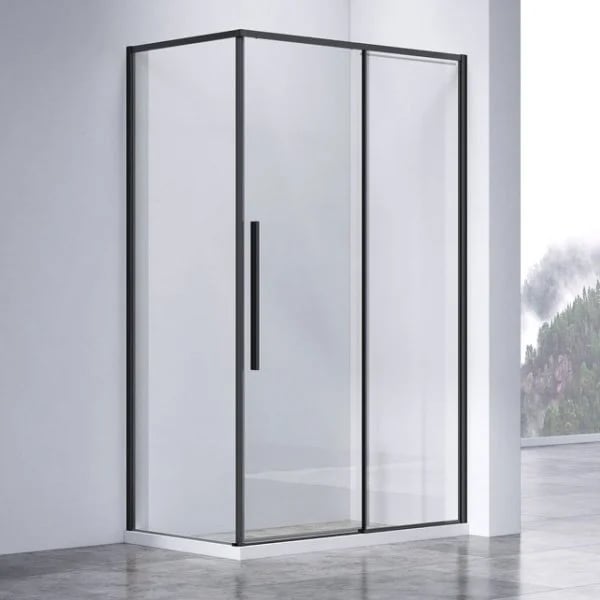 Душевой уголок Vincea Slim-N VSR-4SN8014CLB 140х80 см, профиль черный