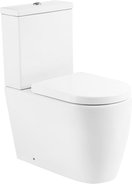 Унитаз-компакт напольный BelBagno Marino BB105CPR BB105SC с микролифтом, безободковый, глянцевый бел