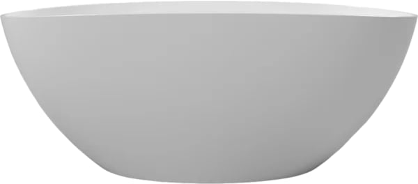 Ванна из искусственного камня WHITECROSS Onyx A 160x75 см, отдельностоящая, белая, овальная, с донны