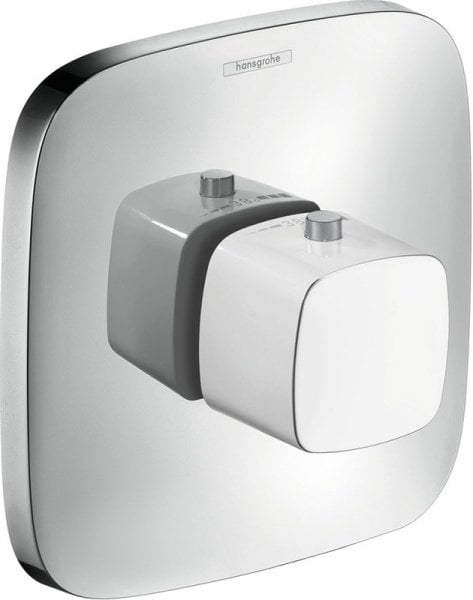 Термостатический смеситель встраиваемый Hansgrohe PuraVida 15772400, для душа, матовый белый, хром