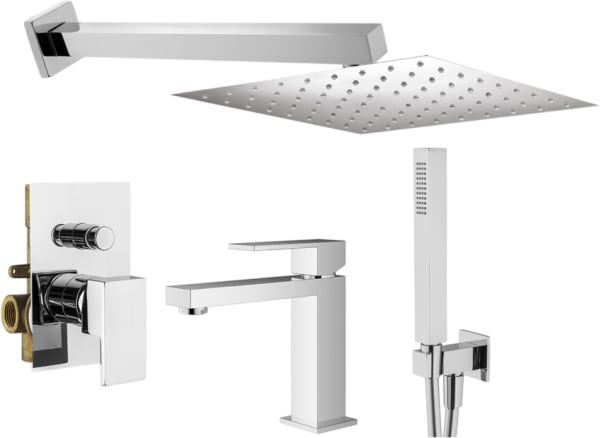 Комплект для ванной Plumberia Selection Tag KITTG15CR53 С ВНУТРЕННЕЙ ЧАСТЬЮ, хром
