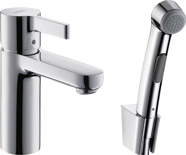 Смеситель для раковины Hansgrohe Metris S 31160000 с гигиеническим душем