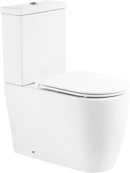 Унитаз-компакт напольный BelBagno Marino BB105CPR BB870SC с микролифтом, безободковый, глянцевый бел