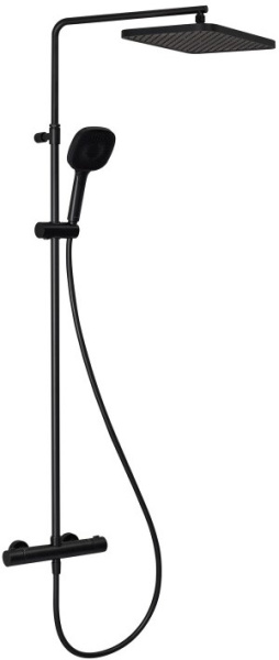 Душевая стойка Splendy Relax S RS208XTP36S3BM, с термостатом, черный матовый