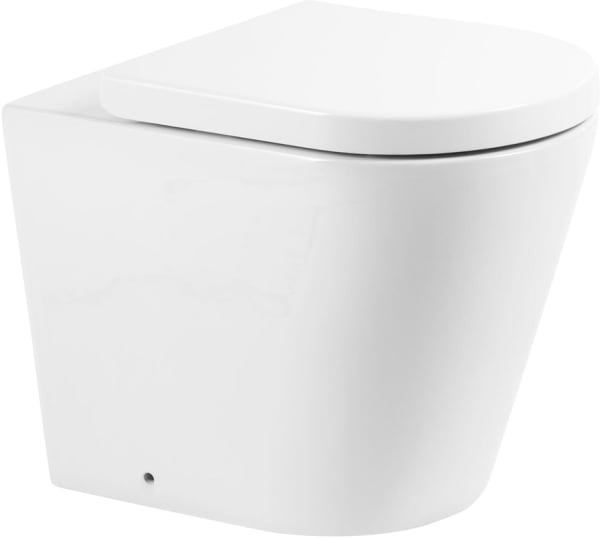 Унитаз приставной напольный BelBagno Flay-r BB1003CBR сиденье BB105SC с микролифтом, безободковый, г