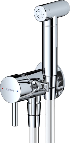 Гигиенический душ Sancos Atom SC2001CH со смесителем, С ВНУТРЕННЕЙ ЧАСТЬЮ, хром глянцевый