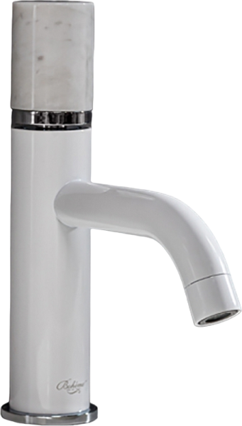 Смеситель для раковины Boheme Stick 121-W-MR-WHITE белый, белый мрамор