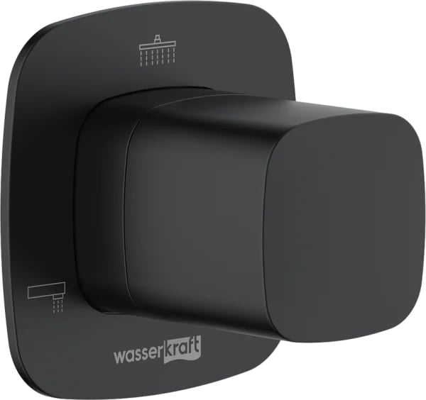 Переключатель потоков Wasserkraft Nuthe A265 С ВНУТРЕННЕЙ ЧАСТЬЮ, на три потребителя, черный soft-to