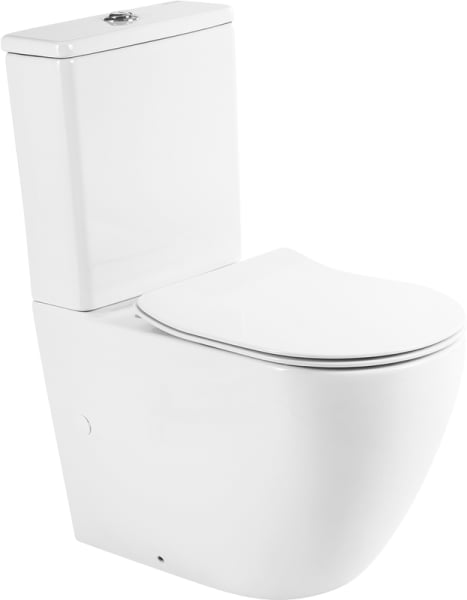 Унитаз-компакт напольный BelBagno Sfera-r BB2141CPR BB2034SC с микролифтом, безободковый, глянцевый 