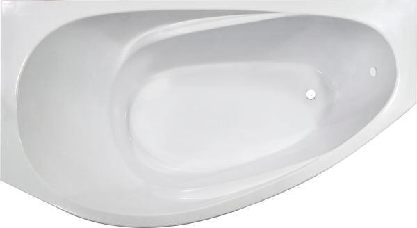 Ванна из искусственного камня Marmo Bagno Турин L 170x95 см, угловая, левая, пристенная, белая, асим