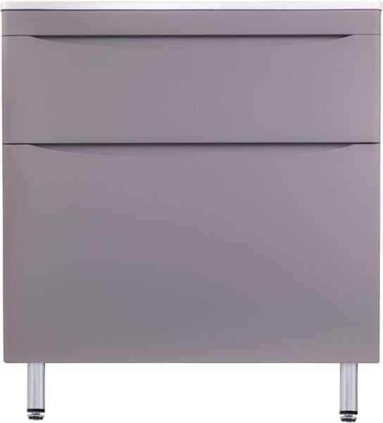 Тумба под раковину без столешницы Style Line Бергамо Мини 90 Люкс Plus напольная, антискрейтч серая