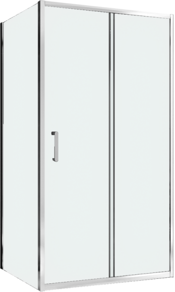 Душевой уголок Abber Schwarzer Diamant AG301405-S605 140x60, профиль хром, стекло прозрачное