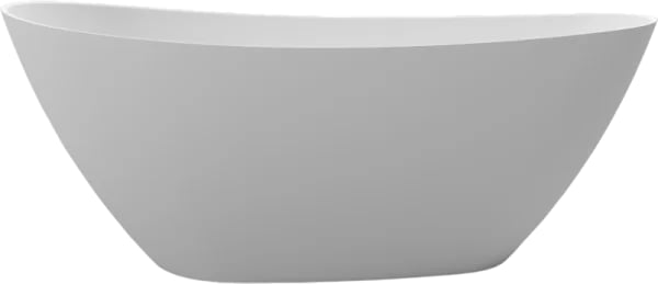 Ванна из искусственного камня WHITECROSS Spinel A 150x70 см, отдельностоящая, матовая белая, овальна