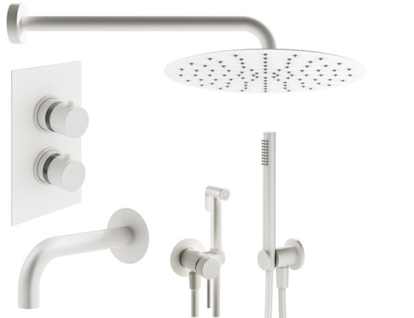 Комплект для ванной Plumberia Selection Ixo KITZXOT19QBO60 С ВНУТРЕННЕЙ ЧАСТЬЮ, белый матовый