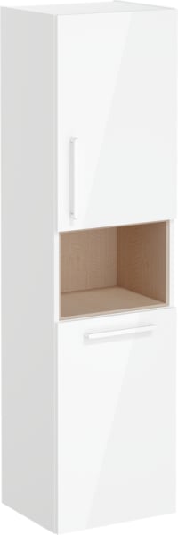 Шкаф-пенал для ванной VitrA Root Flat 40 R, с бельевой корзиной, белый глянец