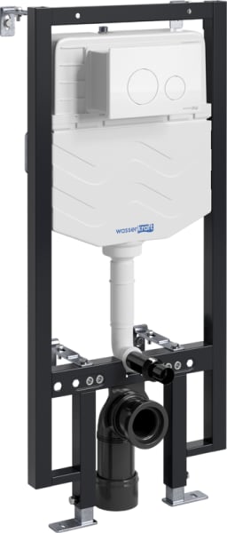 Система инсталляции для унитазов Wasserkraft Vils 56TLT.010.ME.WM02, с кнопкой смыва матовой белой