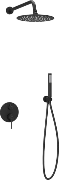 Душевой комплект Sancos Select SC3003MB, черный матовый, С ВНУТРЕННЕЙ ЧАСТЬЮ