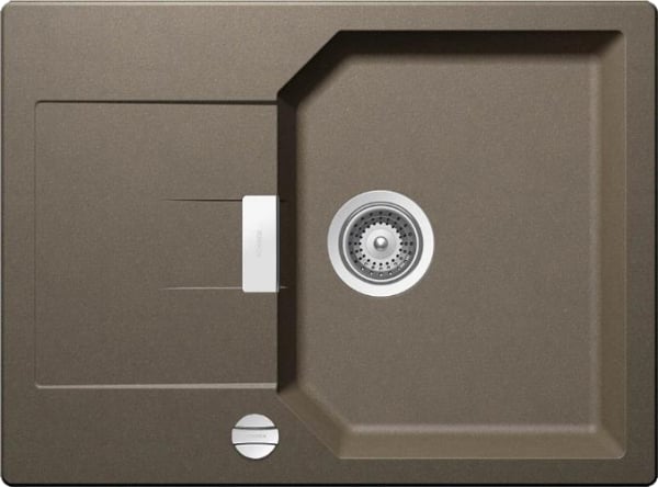 Мойка кухонная Schock Manhattan 45D Cristalite с клапаном-автоматом, альпака