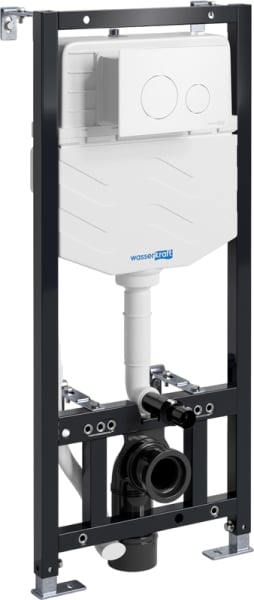 Система инсталляции для унитазов Wasserkraft Aller 10TLT.010.ME.WM02, с кнопкой смыва матовой белой