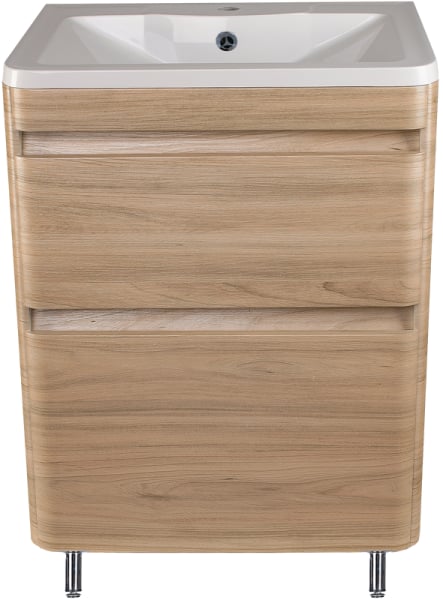 Тумба под раковину без столешницы Style Line Атлантика 60 Люкс Plus, напольная, ясень перламутр
