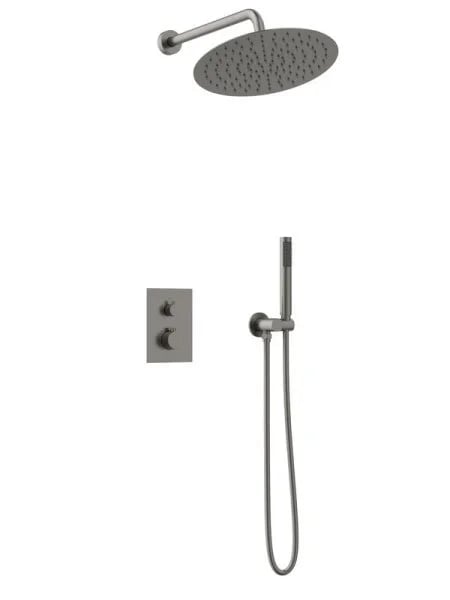 Душевой комплект ALTROBAGNO Юнион (Unione) 040409 GM С ВНУТРЕННЕЙ ЧАСТЬЮ, оружейная сталь