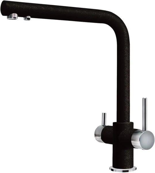 Смеситель для кухни Zorg Sanitary ZR 348 YF хром, черный металл