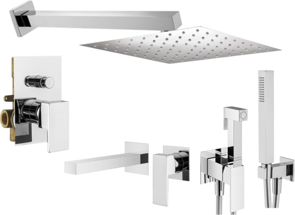 Комплект для ванной Plumberia Selection Tag KITTG15CR220 С ВНУТРЕННЕЙ ЧАСТЬЮ, хром