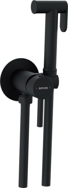 Гигиенический душ Sancos Start SC1001MB со смесителем, С ВНУТРЕННЕЙ ЧАСТЬЮ, черный матовый