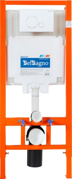 Инсталляция BelBagno BB002-80 + Кнопка Sfera BB014-SR-BIANCO белая