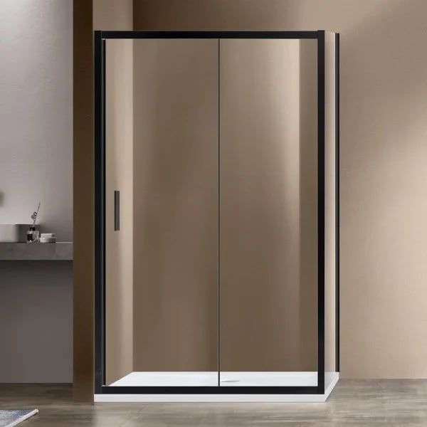Душевой уголок Vincea Garda VSR-1G1013CLB 130x100 см, профиль черный, стекло прозрачное