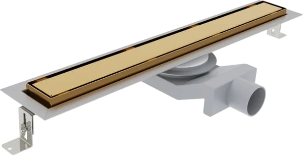 Душевой трап (лоток) Plumberia Selection PST In-Tile 90 см, золото 24К