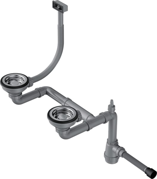 Сифон для мойки Omoikiri WK-1,5-S-IN, нержавеющая сталь
